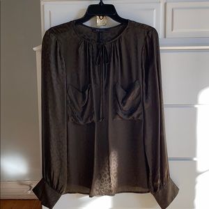 Bcbg maxazria “Joss” cheetah pattern silk blouse